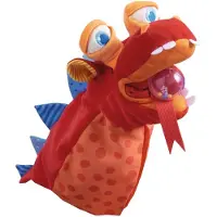 Haba handske dukke spis det op dragon - h?nd dukke, der spiser sm? genstande perfekt toddler leget?j i aldre 2-4 sensoriske h?nd dukker b?rnehave