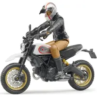 BRUDER Figur m. Scrambler Ducati Desert Sled - bworld - 63051 - - OneSize - Legetøjsfigur