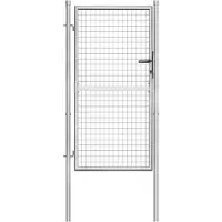 vidaXL havelåge galvaniseret stål 100x150 cm sølv