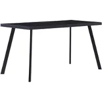 vidaXL spisebord 140x70x75 cm hærdet glas sort