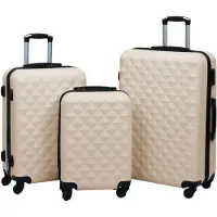 vidaXL kuffertsæt 3 dele hardcase ABS guldfarvet