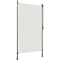 vidaXL udendørs rullegardin 120x270 cm cremefarvet