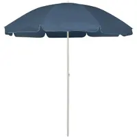 vidaXL strandparasol 240 cm blå