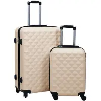 vidaXL kuffertsæt 2 dele hardcase ABS guldfarvet