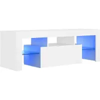vidaXL tv-skab med LED-lys 120x35x40 cm hvid