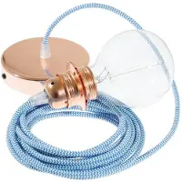 Creative Cables Rz11 Zigzag Diy 50 Cm Hængende Lampe Pendel Til Lampeskærm