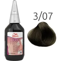 Wella Color Fresh Professionelle hårtoner 75 ml 3/07 Dunkelbraun Natur-Braun