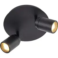 QAZQA Moderne badeværelsesspotlight sort 2-lys IP44 - Ducha
