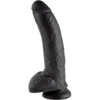 King Cock Dildo med Pung 26 cm - Sort
