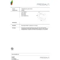 Pressalit toiletpapirholder sort krom