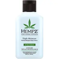Hempz Natural Triple Moisture urtepisket kropscreme med 100 % ren hampefr?olie til 24-timers hydrering - Fugtgivende vegansk hudlotion med Yangu