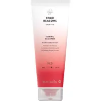 Four Reasons Fyra skäl till hårfärgschampo (8 färger) - sulfatfri röd hårtoner - färgavlagring av schampo för färgbehandlat hår vegan 8.45 fl oz (röd)