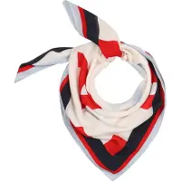 Tommy Hilfiger Tørklæde - Rød/Twilight Navy - - OneSize - Tørklæde