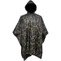 vidaXL Vandtæt army-regnponcho til camping/vandreture camouflage