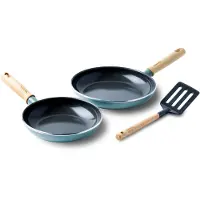 Greenpan Mayflower Pro stegepandesæt + grillpalet Grønblå