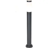 QAZQA Antracitgrå stolpelampe 80 cm IP44 opal - Rox