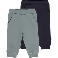 Minymo Sweatpants - 2-pak - Goblin Blue - - 1 år (80) - Sweatpants