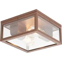 QAZQA Industriel loftslampe rustbrun IP44 2-lys - Charlois
