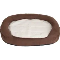 Zooplus Exclusive Hundeseng Memory oval, brun - L 117 x B 72 x H 24 cm