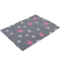 Vetbed Isobed SL med hjerter og poter - L 100 x B 75 cm