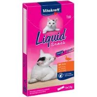 Vitakraft Liquid Snacks med and kattesnack (6 x 15g)