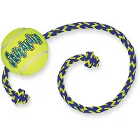 Kong AirDog Squeakair Ball With Rope