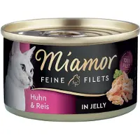 Miamor | Fine fileter i gelé | 100g dåse - Kylling med ris 100g