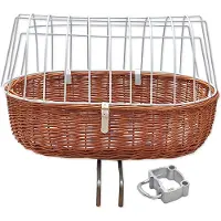 Aumuller Hunde-cykelkurv til styr med beskyttelsesgitter - Maxi ca. L 70 x B 46 x H 40 cm