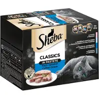 Sheba Økonomipakke: 96 x 85 g bakker "Uimodståelige varianter" - Classics i paté