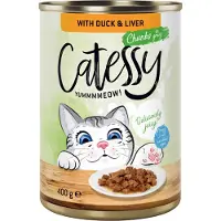 Catessy Bidder i sauce eller gelé 24 x 400 g - And & Lever i sovs