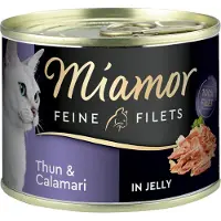 Miamor Økonomipakke: 12 x 185 g Fine Fileter - Tun & Blæksprutte