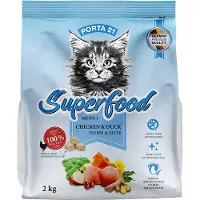 Porta 21 Økonomipakke: 2 x 2 kg tørfoder - Superfood Menu 1 Kylling & And