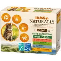 IAMS Naturally Adult Land & Sea Collection vådfoder til katte (12x85g)