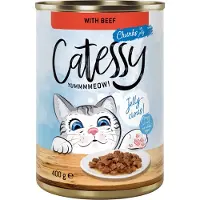Catessy Økonomipakke: 48 x 400 g Bidder i sovs eller gelé - Okse i gelé