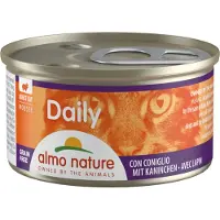 Almo Nature Daily Mousse med kanin vådfoder til katte (85 g)
