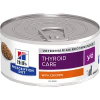 Hill's Pet Nutrition y/d Thyroid Care kattemad med kylling - Sparpaket: 48 x 156 g