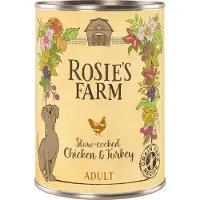 Rosie's Farm Adult 6 x 400 g - Kylling & Kalkun