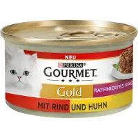 Gourmet Økonomipakke: 48 x 85 g Gold Raffineret Ragout - Okse & Kylling