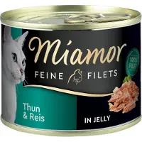 Miamor Økonomipakke: 12 x 185 g Fine Fileter - Tun & Ris