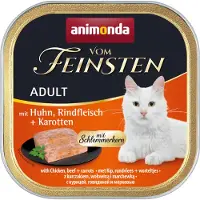 Animonda Vom Feinsten Økonomipakke: 72 x 100 g Adult med guffyld - Kylling, laksfilet & spinat