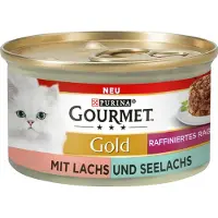 Gourmet Økonomipakke: 48 x 85 g Gold Raffineret Ragout - Laks & Sej