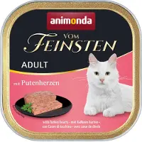 Animonda Vom Feinsten Kombipakke: 32 x 100 g Adult + 20 x 15 g Milkies Selection - Kalkunhjerter + Milkies Snack (4 varianter)