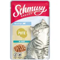 Schmusy Økonomipakke: 44/48 x 100 g - Ragout Kitten Kalkun i sauce (44 x 100 g)