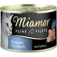 Miamor Økonomipakke: 24 x 156 g Fine Fileter Naturel - Skipjack-Tun