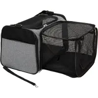 Zooplus Exclusive Bæretaske Onoen med løbegård - L 45 x B 26 x H 28,5 cm - Grå