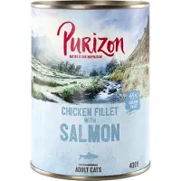 Purizon Økonomipakke: 24 x 400 g Adult kornfri - Kyllingefilet & Laks