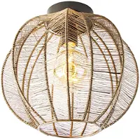 QAZQA Industriel loftslampe bronze med sort - Dong