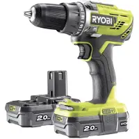 Ryobi One+ R18DD3-220S - Bor/driver - ledningfri - 2-hastigheders - nøgleløs borepatron 13 mm - 50 N·m - 2 batterier - 18 V