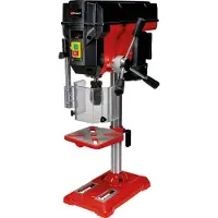 Einhell TE-BD 550 E, Søjleboremaskine, B16, Knapper, Løftestang, Dreje, Slider, Rød, 450 rpm, 2500 rpm