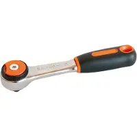 Bahco 1/4´´ Reversible Round Head With 72 Teeth And A 5° Action Angle 120 Mm Skralde